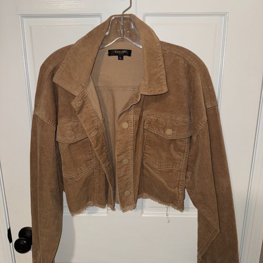 Black Label C’est Toi Tan Corduroy Cropped Jacket - Size Large
